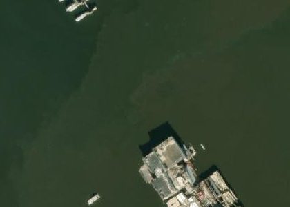 Satellite photo of Kakhovka dam, Ukraine, 31 Aug 2023