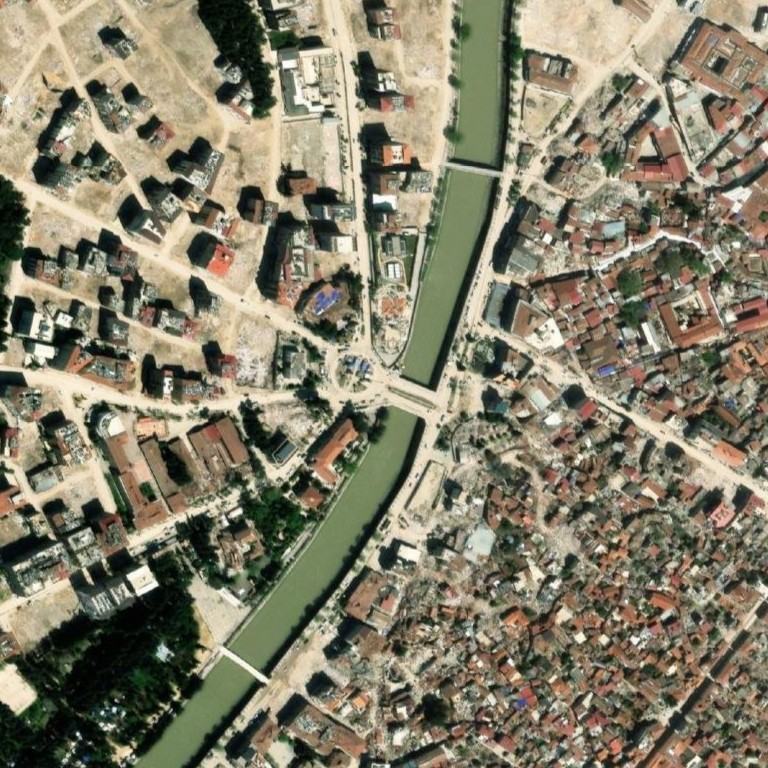 Satellite photo of Antakya old town, Turkey (earthquake), taken 4 Apr 2023