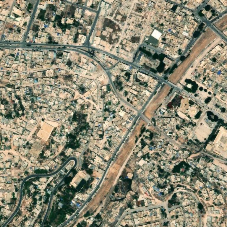 Satellite photo of Derna, Libya (dam burst), taken 1 Jul 2023