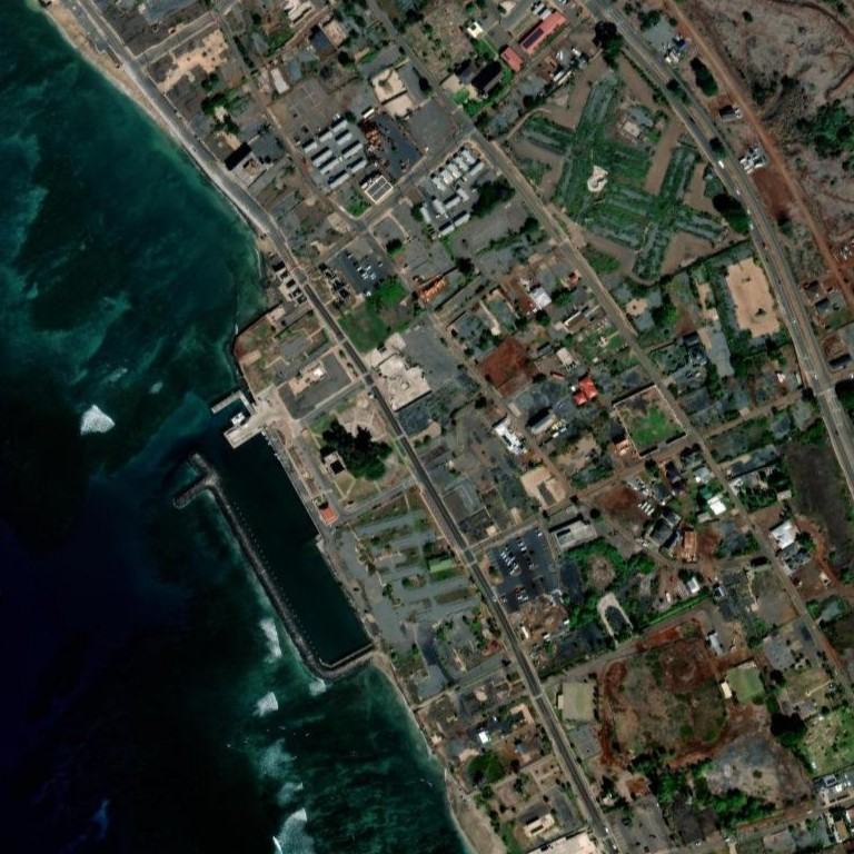 Satellite photo of Front Street, Lahaina, Maui, taken 1 Jan 2026