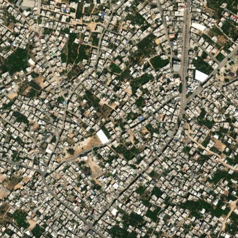 Satellite photo of Jabalia refugee camp, Gaza, taken 10 May 2023