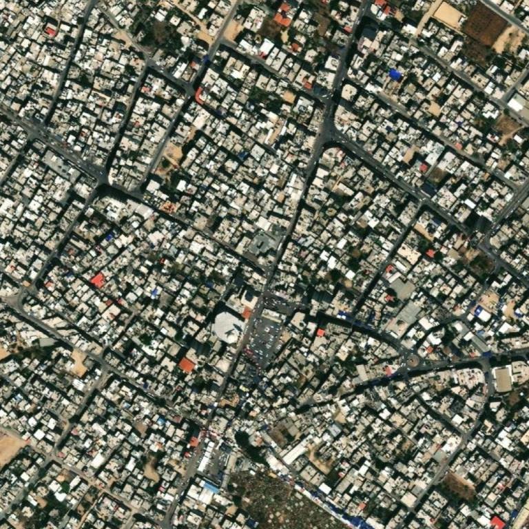 Satellite photo of Khan Younis centre, Gaza, taken 10 May 2023